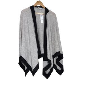 The Cashmere Project Colorblock Wrap Gray Deep Storm One Size New with tags